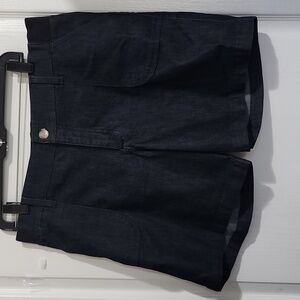 Lee Midrise Elastic Waist Dark Denim Womens Shorts Plus Size 14